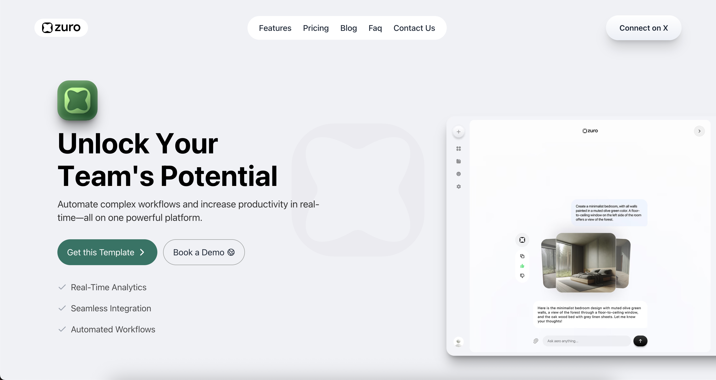 Zuro Saas Landing Page